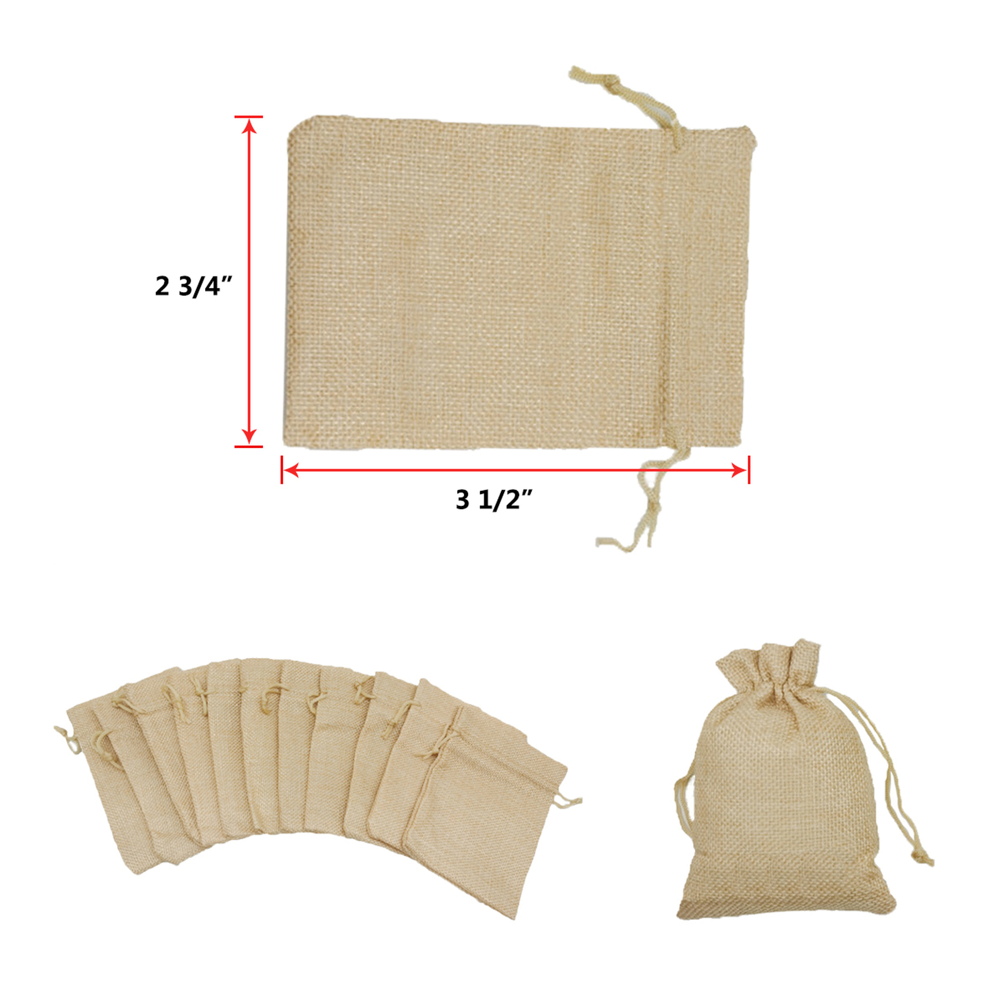 Nylon Cord Linen Drawstring Bag Multiple Sizes view 2