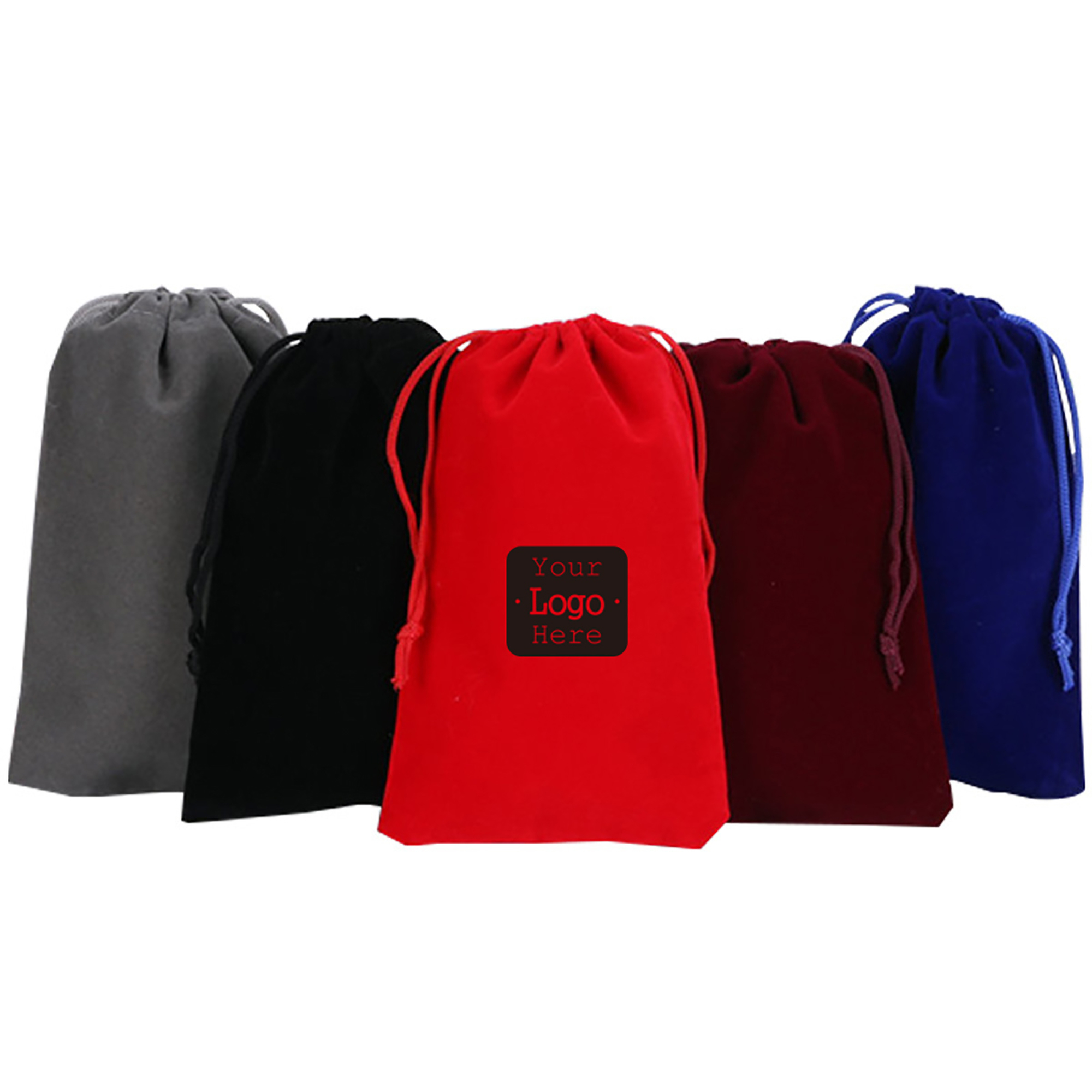Flannel Drawstring Bag Jewelry Storage Bag Multiple Sizes