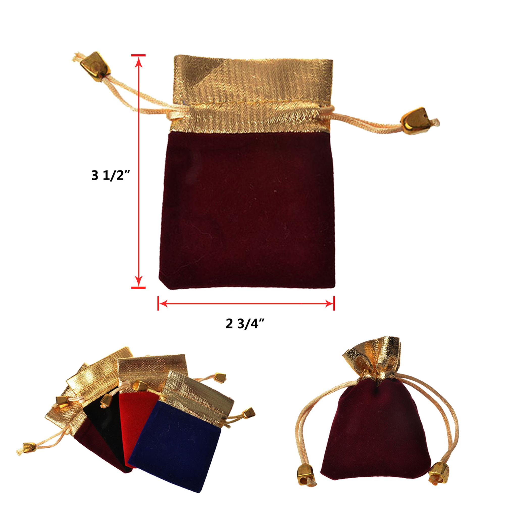 2 Tone Colors Flannel Drawstring Bag view 2