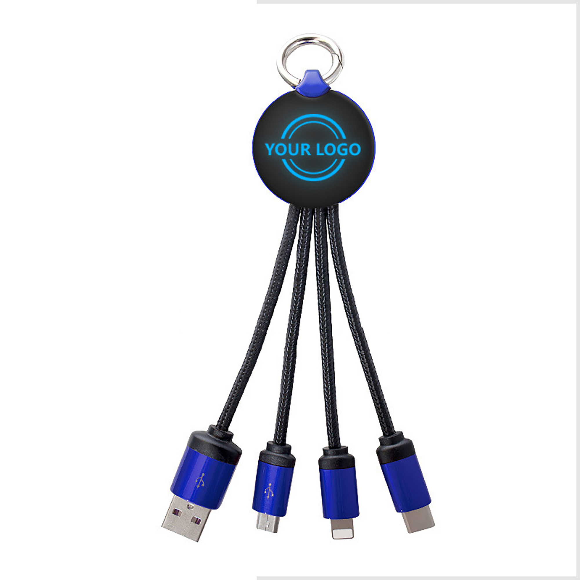 Light Up Logo 4 in 1 Charging Cable view 2