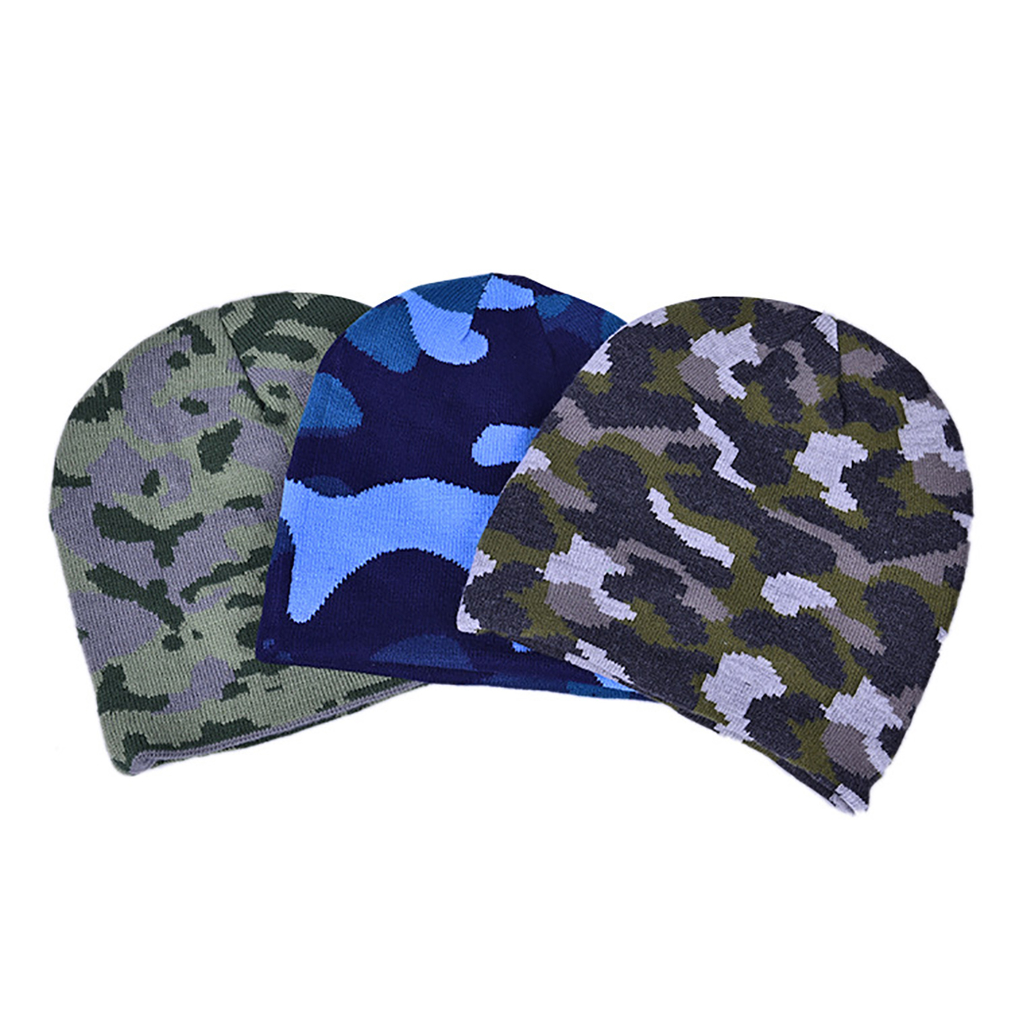 Camo Short Knit Beanie