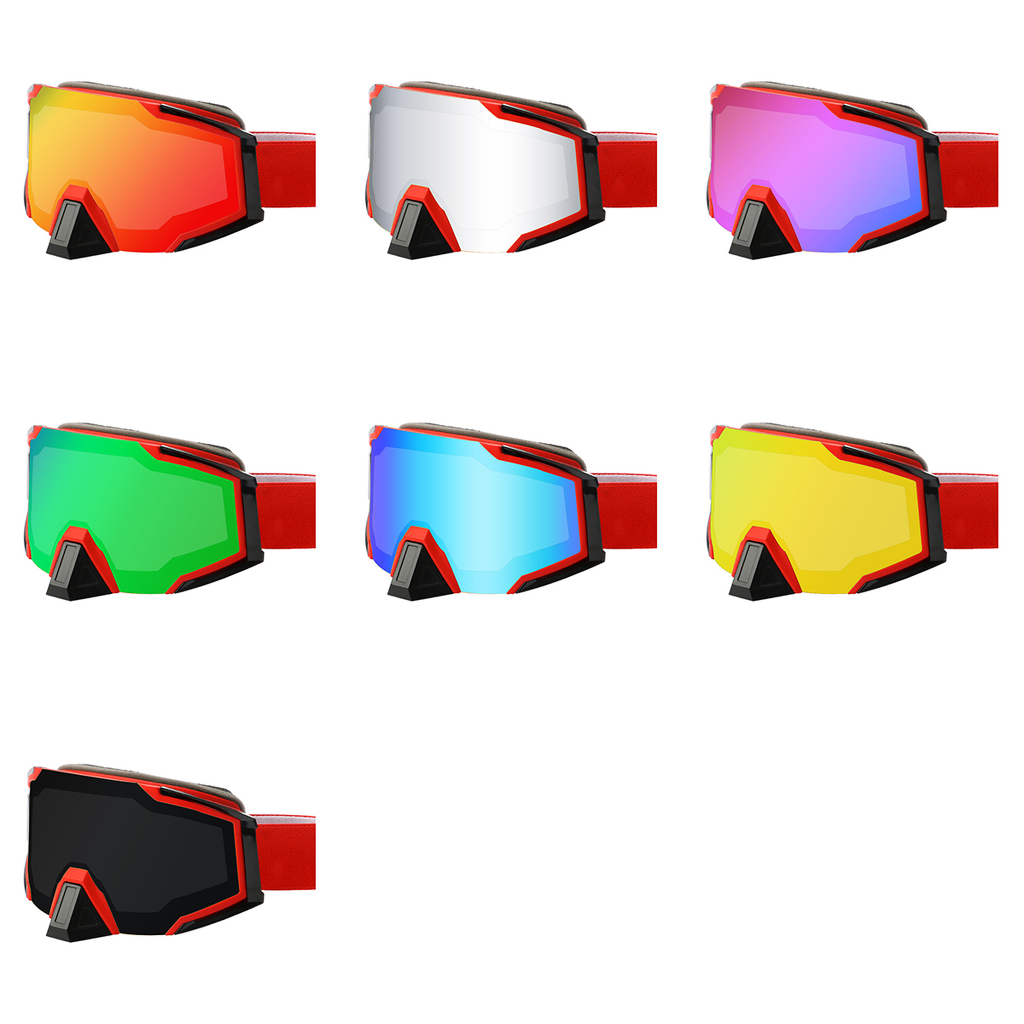 Anti-Fog Ski Goggles W/ Nose Bridge view 2
