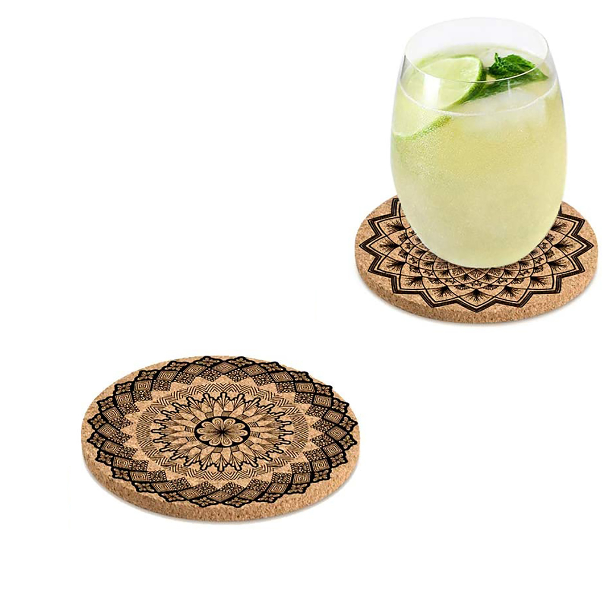 Round Cork Coasters view 2