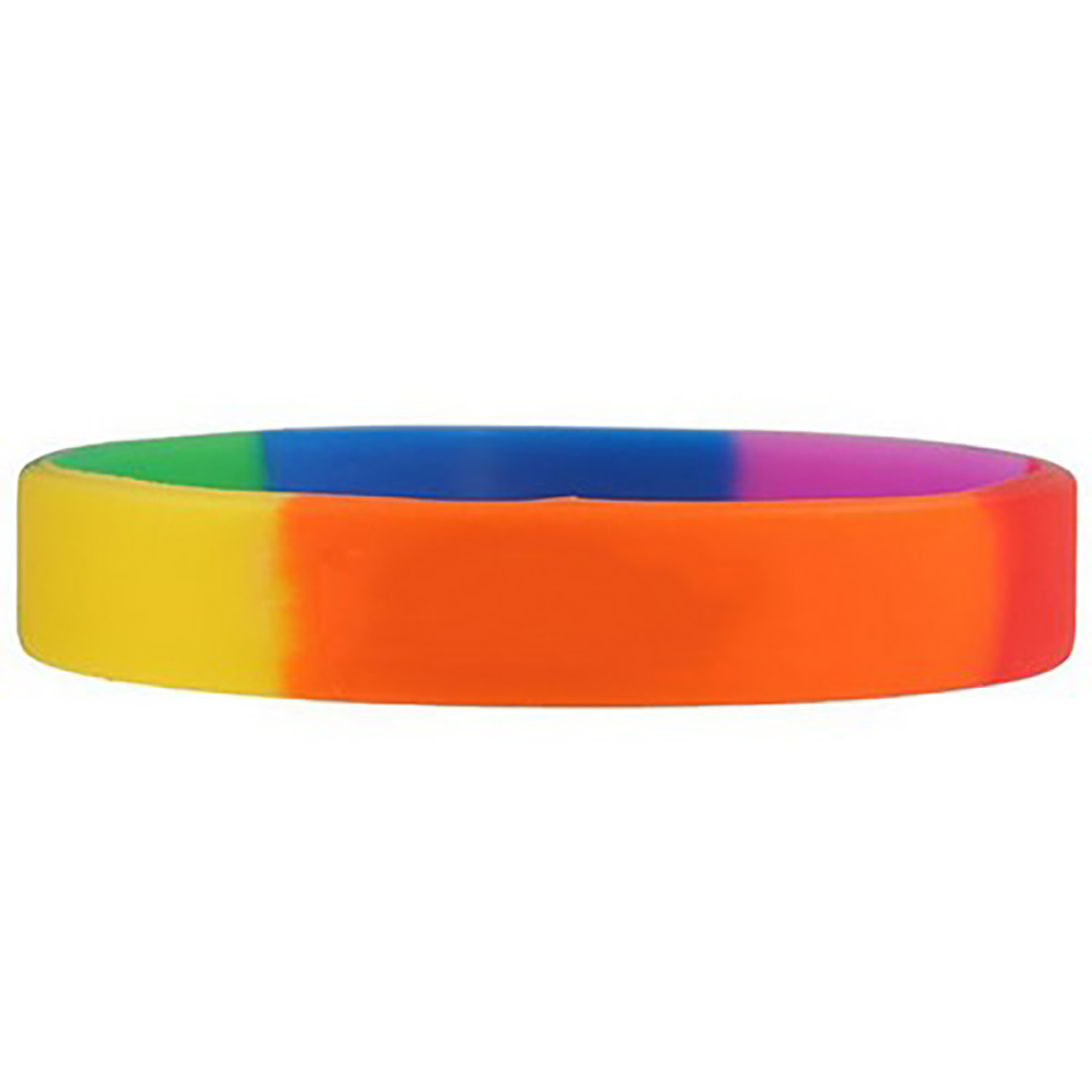 Printed Multiple Color Silicone Bracelet view 2