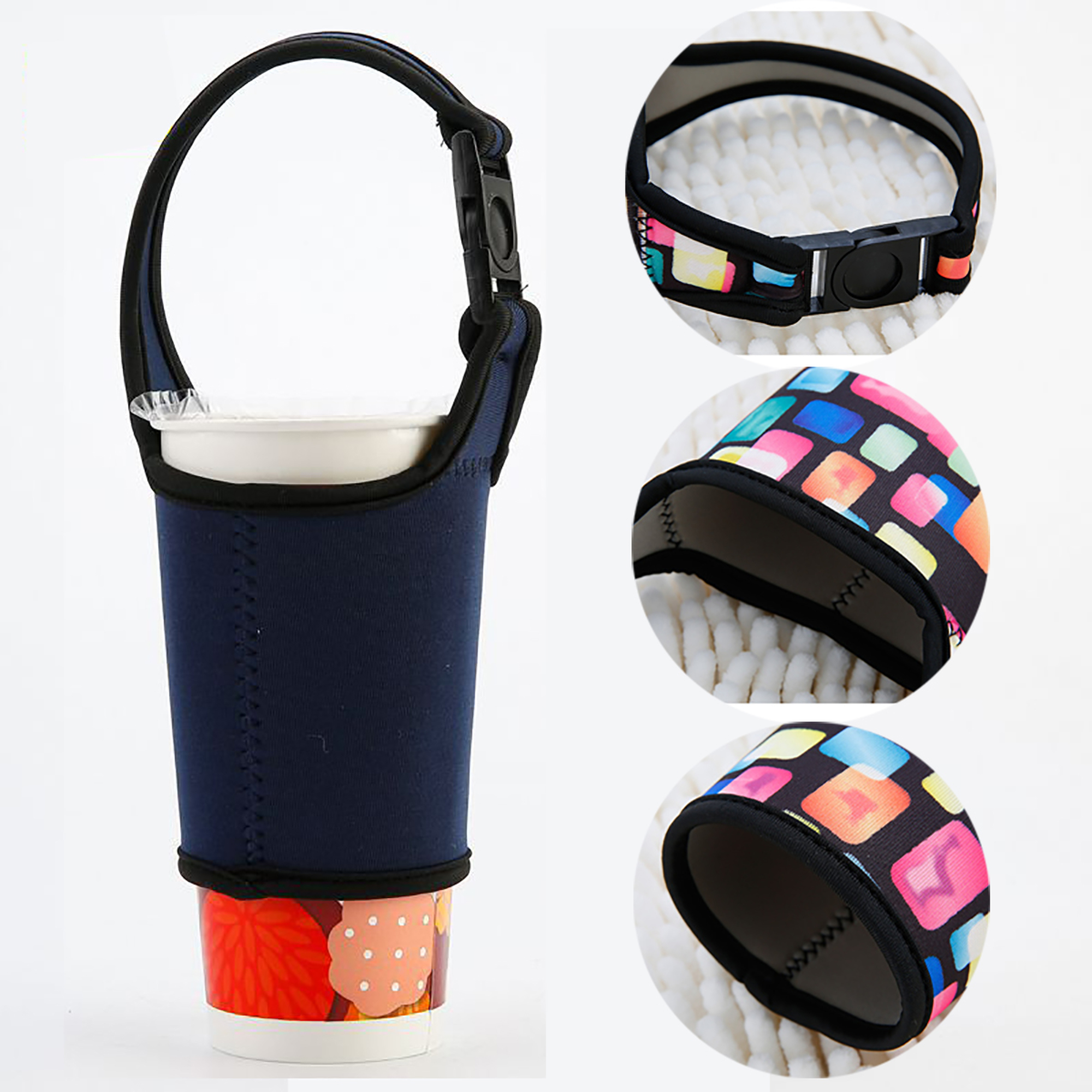 Neoprene Cup Carrier With Handle view 2