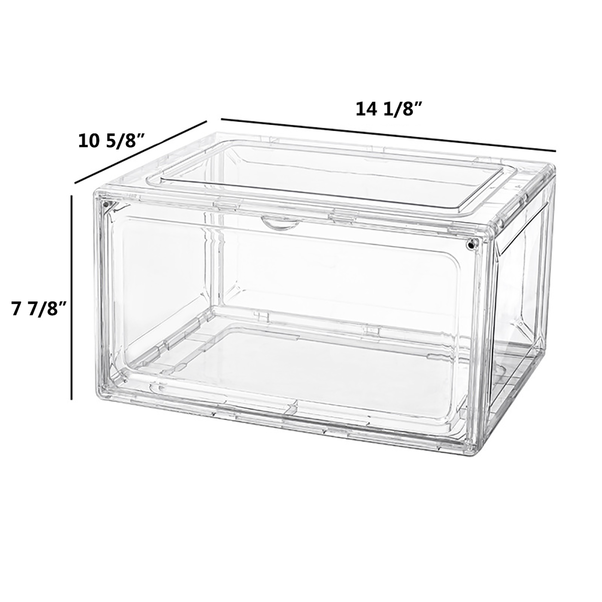Foldable Drop Side Clear Shoe Box view 2