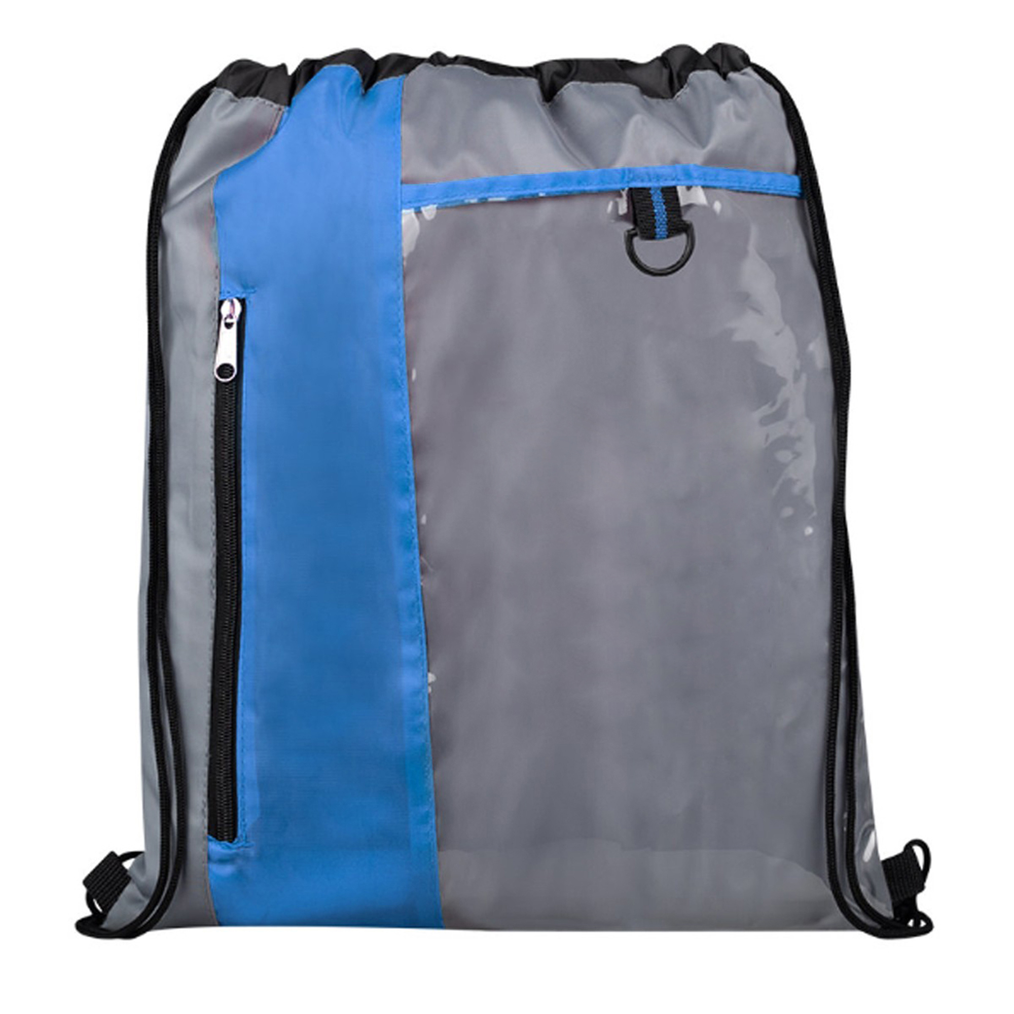 Drawstring Backpack w/ Clear Pocket view 2
