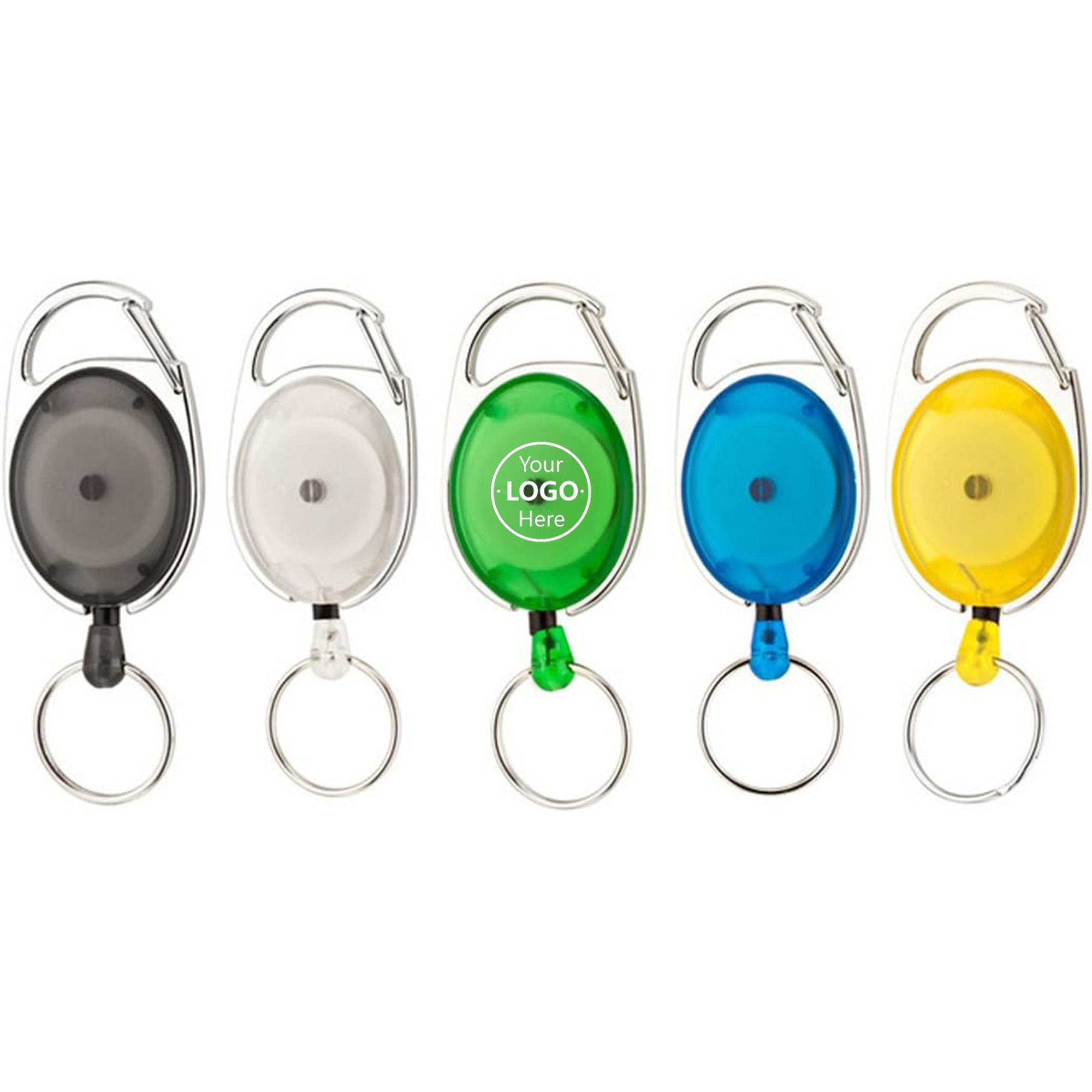 Transparent Retractable Keychain w/ Badge Holder