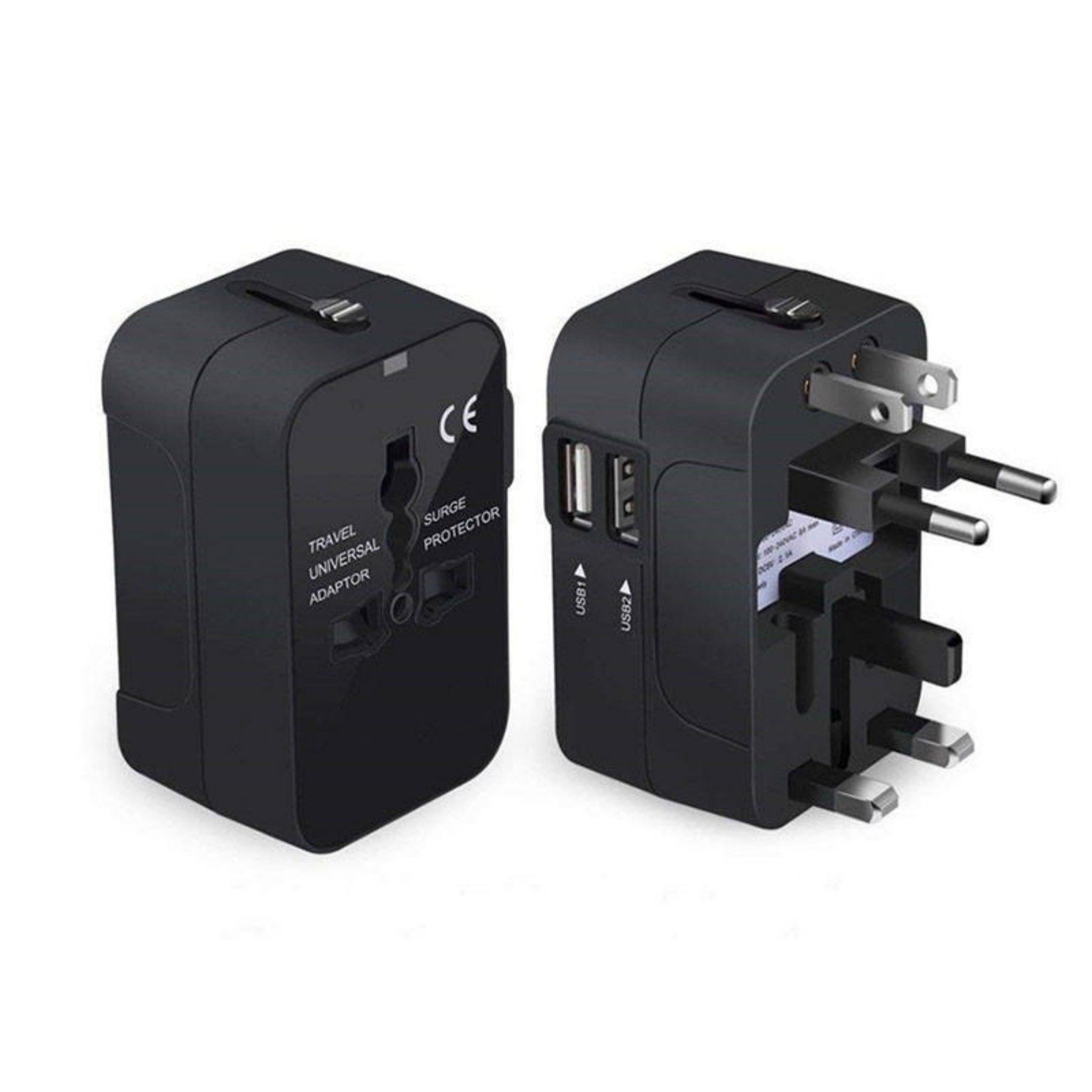 International All in One Worldwide Travel Adapter Wall Universal 2 Port USB Travel Converter Adapter view 3