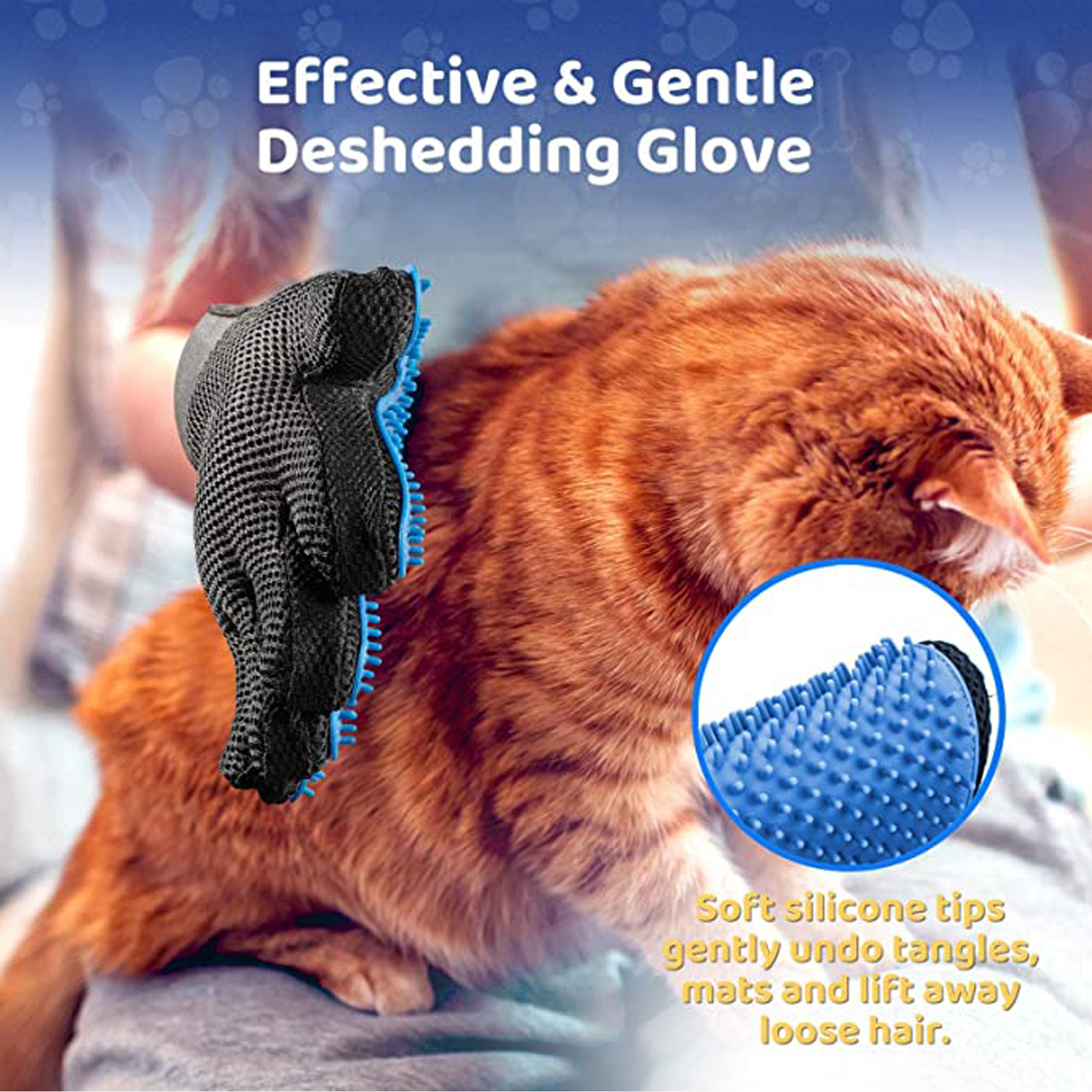Custom Silicone Pet Hair Remover Gloves Pet Grooming Glove dog cat massage brush gloves view 3